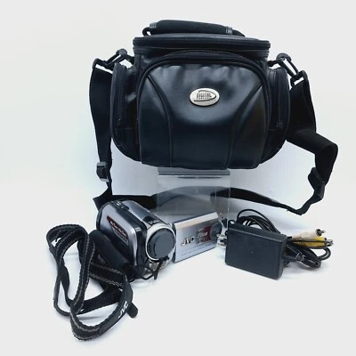 JVC Everio GZ-MG21U 20GB Hard Disk Camcorder AC Adapter Battery AV Cable Case - Image 1 of 4