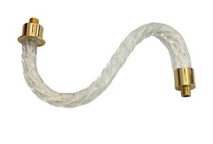 NEW-OLD STOCK, "S" SHAPED ROPE GLASS ARMS CHANDELIER SCONCE ARMS 7" Long - Picture 1 of 6