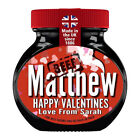Personalised Valentines Bovril Jar Sticker Label - Die Cut - ADD ANY TEXT