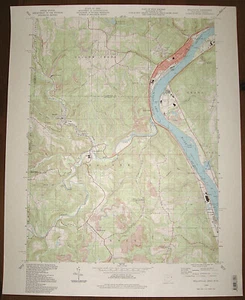 Wellsville, Ohio - West Virginia 1994 Original Vintage USGS Topo Map - Picture 1 of 2