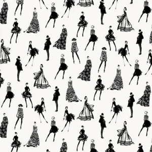 DRESSED & OBSESSED ~ Fashion Print ~ by Studio E ~ Fashionista Models Dress ~BTY - Picture 1 of 1