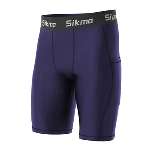 Sikma Men’s Compression Shorts Men Gym Running Shorts with Pockets Anti Chafing - Picture 1 of 6
