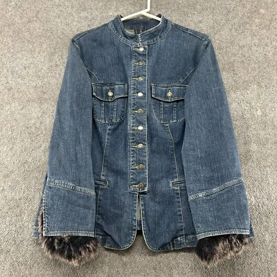 Chaqueta INC de Colección para Mujer 1X Azul Tareas Abrigo de Granero Denim Piel Sintética Algodón Oscuro Y2K Foto 1 de 4