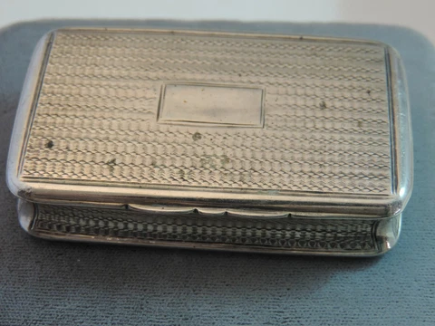 Antique 1822 Birmingham Sterling Silver Gold Joseph Willmore Snuff Box Cg 83 Cover