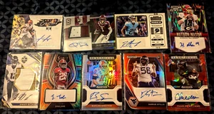 Panini Football Prizm, Select Lot of 13 Autos (Bateman, Jobe, Davis, Murphy) - Bild 1 von 2