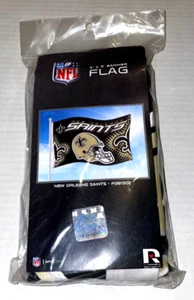 NEW ORLEANS SAINTS HELMET Black RICO 3x5ft flag GENUINE NFL Licensed. US seller - Picture 1 of 5