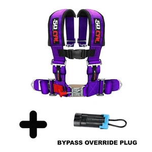 Purple 3" 4 point Harness w/ Bypass Plug for Polaris General Ranger Ace PRO XP - Imagen 1 de 9
