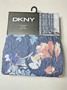 DKNY Jasper Wallflower Microsculpt Blue Floral Fabric Shower Curtain 72" x 72" - Picture 1 of 7