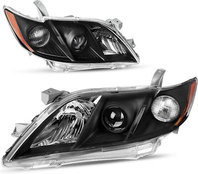 Juegos de faros izquierda+derecha para Toyota Camry 2007 2008 2009 negros 07-09 Foto 1 de 4