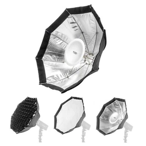 Octagon Softbox leicht zu öffnen silber Innenraum Diffusor Gitter nackte Glühbirne Blitz AD-S7 - Bild 1 von 6