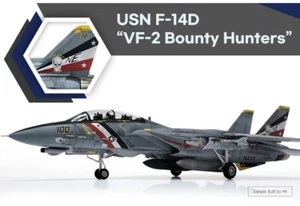 1/72 ACADEMY USN F-14D VF-2 BOUNTY HUNTERS AIR FOCE CRAFT PLAMODEL KIT 12590 - Picture 1 of 13