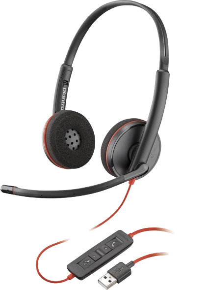 Plantronics Blackwire C3220 USB Headset Stereo USB-A Wired 209745-104 - Image 1 of 1