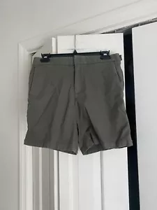 Pantalones cortos para hombre Club Monaco verde con textura lengüeta cintura 28 - Imagen 1 de 3