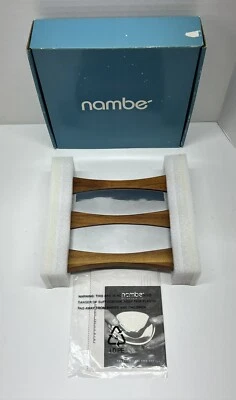 Nambe’ Steve Cozzolino Diseñado Aluminio y Madera Columna Danesa Remache con Caja Foto 1 de 4