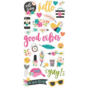 Simple Stories Good Vibes Collection 6x12 chipboard stickers #10089 - Picture 1 of 1
