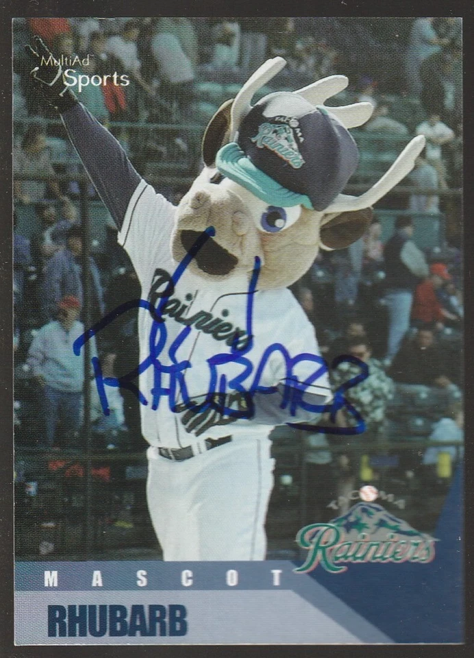 2002 MultiAd Sports Tacoma Rainiers #1 Rhubarb IP autograph signed card - Image 1 of 1