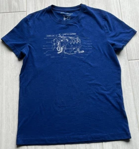 Banana Republic Motor Diagram Graphic T-shirt Motor engine blueprint Men Size XS - Picture 1 of 3