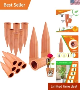 Plant Self-Watering Stakes Terracotta Auto-Water Irrigation System Indoor Out... - Picture 1 of 9