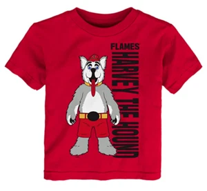 NHL Toddler 2T Calgary Flames Harvey The Hound Mascot Pride Short Sleeve Tee - Picture 1 of 4