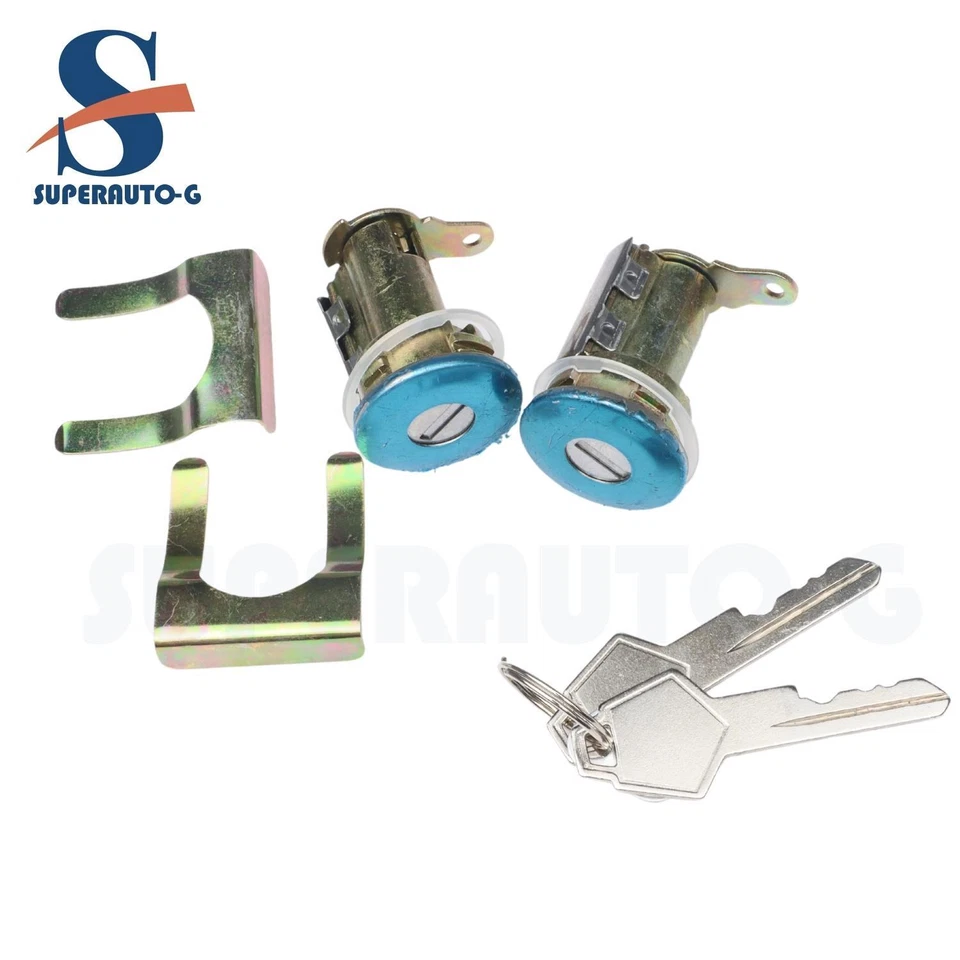 2x Cilindro de bloqueo de puerta con llave para camioneta Dodge D100 D200 D300 1968-1974 Foto 1 de 4