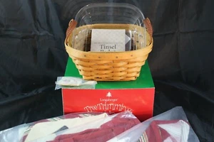 Combo de cesta de oropel marrón cálido Longaberger 2005 Tree Trimming TT con forro ELECCIÓN  - Imagen 1 de 10