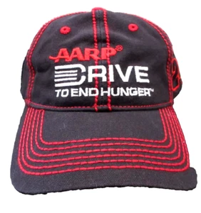 Nascar Hat Cap Strap Back Black Red Jeff Gordan Racing Team AARP - Picture 1 of 8