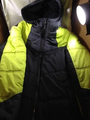Chaqueta de invierno Pacific Trail Boys XL 18-20 nailon negra seguridad amarilla Foto 1 de 4