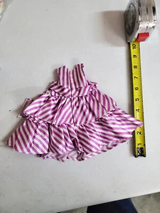 American Girl 18" Größe Puppenkleid lila & weiß gestreift Puppenkleidung (DC3) - Bild 1 von 2