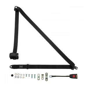 Front Automatic Seat Belt For Volkswagen Tarro Pick-up 1989 Shape Black - Picture 1 of 7