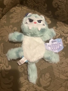 Bark Box Slobber Tooth Tiger Tails From The Ice Age Blue Plush Sz M Dog Toy NWT - Picture 1 of 5