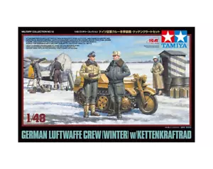 1/48 Scale Tamiya Models LUFTWAFFE CREW W/ KETTENKRAFTRAD KIT Item #32412 - Picture 1 of 3