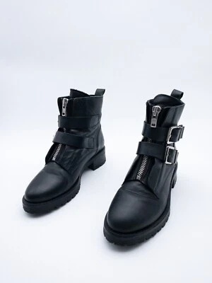 Bottes motardes femme Manfield bottines bottines pointure 40 EU type 23591-98 - Photo 1/3