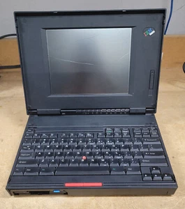 1994 IBM ThinkPad 360CE BROKEN LCD WITH GENUINE AC ADAPTER P/N: 49G2192 - Picture 1 of 8