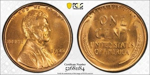1933-D Lincoln Cent Wheat Penny MS-66 RED PCGS Graded Certified Beauty! - Picture 1 of 3