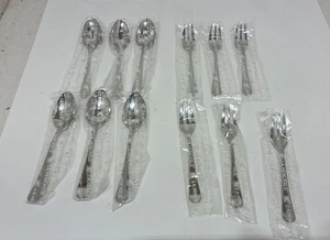 J.A. Henckels Amway Stainless Steel Flatware 6 Spoons & 6 3- Prong Forks New!! - Picture 1 of 4