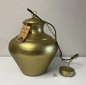 ENDON Myddleton Aged Brass Large Pendant Ceiling Light, 40w - Picture 1 of 13
