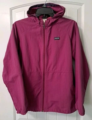 Chaqueta cortavientos Patagonia juvenil niña XL 14 rosa cremallera completa abrigo de nailon con capucha  Foto 1 de 4
