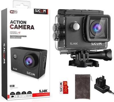 SJ4000 Pro-Grade 4K Action Camera, 40MP 3-Axis EIS Stabilization Motorcycle S... - Image 1 of 4