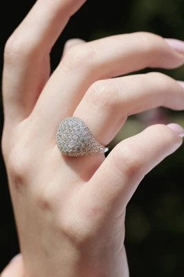 Chevalier tondo pavè in argento 925 con zirconi bianchi - Immagine 1 di 4