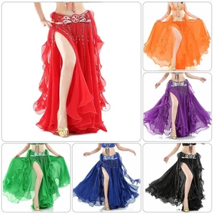 Brillante Lentejuelas Borlas Falda de Baile del Vientre Falda de Baile del Vientre Ropa de Baile del Vientre - Imagen 1 de 32