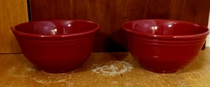 Mainstays RED SEDONA Fruit / Dessert / Sauce bowl set of 2, 4 1/4" Stoneware EUC - Picture 1 of 12