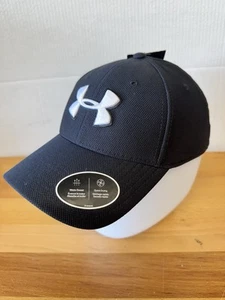 Under Armour UA Men's Blitzing 3.0 Black & White Stretch Fit Size S/M Hat Cap - Picture 1 of 6