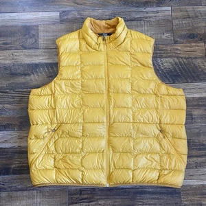 REI Coop Vest Mens 3XL Full Zip 650 Fill Down Quilted Puffer Outdoor 2.0 Yellow - Picture 1 of 7
