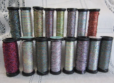 16 Kreinik Metallic Confetti Ombre Braids Blending Filament Ribbon NO LABELS lot - Image 1 of 4