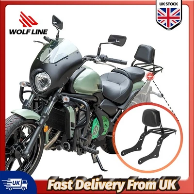 Luggage Rack For Kawasaki Vulcan S 650 VN Backrest Lazyback Sissy Bars WOLFLINE - Image 1 of 4