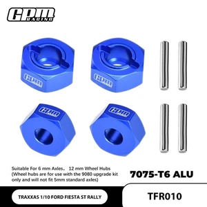 GPM 7075 Alu 12mm Wheel Hub Axle Hole 6mm TRAXXAS 1/10 Ford Fiesta ST 1/8 Jato - Picture 1 of 10