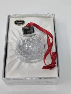 Rare Vintage Lenox Deep Cut Crystal 1984 Annual Christmas Ornament Clear Ball Stars - Bild 1 von 3