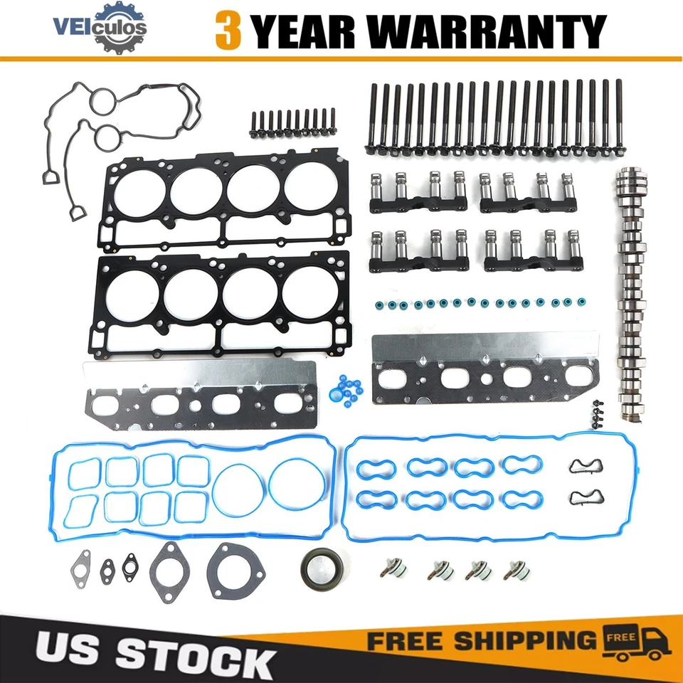 Kit de juntas de cabezal de elevación de árbol de levas MDS para Ram 1500 2009-2019 5,7 L 53022263AF Foto 1 de 4