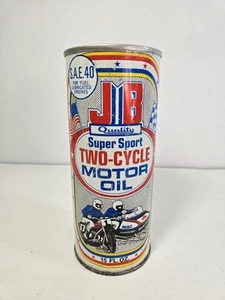 Justice Bros JB Super Sport Two Cycle Motor Oil Can Snowmobile Dirtbike 15oz - Picture 1 of 9