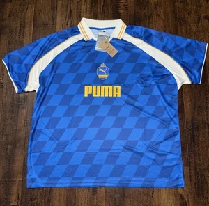 Camiseta de fútbol Puma azul para hombre talla XXL NUEVA CON ETIQUETAS A2 - Imagen 1 de 7